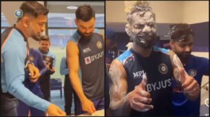Inside Dressing Room Video: MS Dhoni leads cake-cutting celebration of Virat Kohli, others join the fun