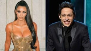 Kim Kardashian & Pete Davidson Share Love As They Pose Holding Hands