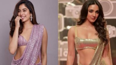 Janhvi Kapoor’s Purple Glittery Saree Or Kiara Advani’s Golden Glittery Saree: Which One Would You Have For Yourself? Vote Now