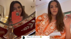 Jasmin Bhasin goes wild in bedroom, husband Aly Goni gives a ‘Wink’