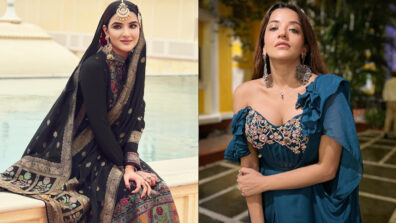 Jasmin Bhasin turns Regal queen in black lehenga, Monalisa looks vivacious in blue Indo-western ensemble