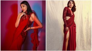 Kajal Aggarwal and Samantha Ruth Prabhu are winning hearts in Red Sarees