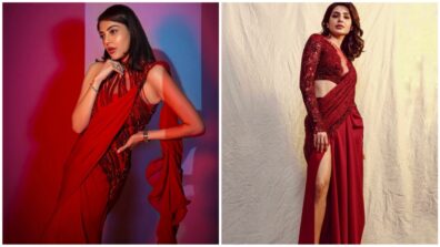 Kajal Aggarwal and Samantha Ruth Prabhu are winning hearts in Red Sarees