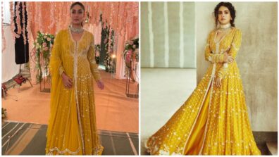 Kareena Kapoor Vs Sanya Malhotra: Who Wore The Ridhi Mehra Golden Yellow Anarkali Dress Better? Vote Here