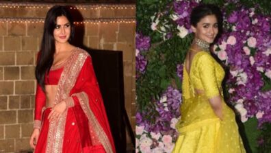 Katrina Kaif’s Red Spicy Lehenga Or Alia Bhatt’s Hot Yellow Lehenga: Which One Would You Steal For Your Wardrobe? Vote Now