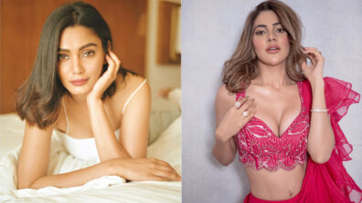 KKK 11 hotties Sana Makbul and Nikki Tamboli set the temperature soaring in deep-neck avatars, come fall in love