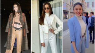 Kriti Sanon, Tara Sutaria and Rakul Preet Singh stun in turtle-neck blazers, get fashion cues