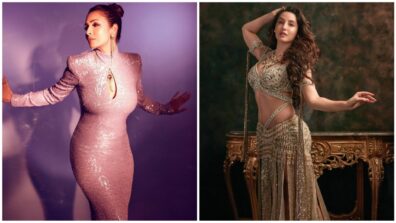 Love flaunting your hotness in bold glittery outfits? Malaika Arora and Nora Fatehi are your vogue queens