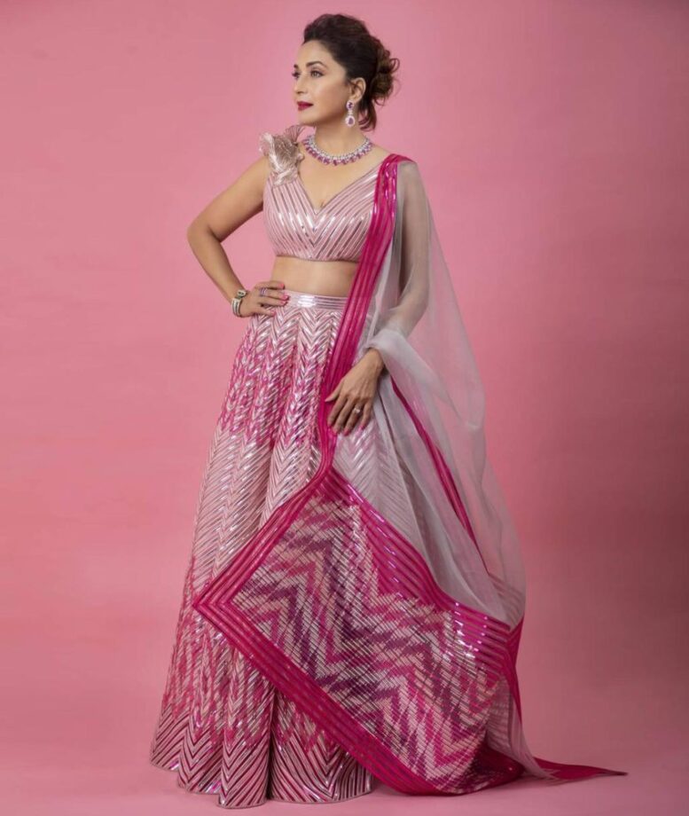 Madhuri Dixit Nene’s 5 Lehengas Perfect For Coming Wedding Season - 1