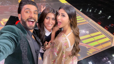 Mouni Roy, Ekta Kapoor and Ranveer Singh pose together for a cut picture, what’s next on the cards?