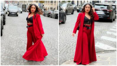 Neha Kakkar’s romantic love-affair in Paris, sets internet on fire in black bralette and red ‘World Of Asra’ overcoat jacket