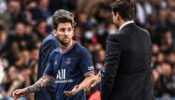 Watch: Lionel Messi Isn’t Amused With PSG Coach Mauricio Pochettino After He Gets Substituted