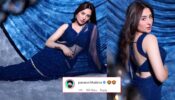 Oh So Hot: Mahira Sharma looks like a resplendent diva in blue saree, Paras Chhabra is lovestruck