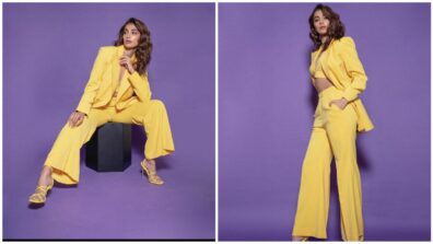 Pooja Hedge’s Yellow Pantsuit Means All Business: Pics Inside