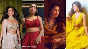Priyanka Chopra, Sara Ali Khan, Nora Fatehi, and Janhvi Kapoor slay the deep-neck outfit desi fashion on Diwali, see viral pics