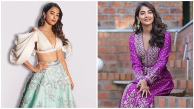 Purple Kurta VS Ivory Blouse: Which Outfit Worn By Pooja Hegde Can Be Your Fashion Inspiration For The Wedding Season?