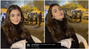 Ranveer Singh has a hilarious reaction to Alia Bhatt playing ‘rapid fire’ with Karan Johar on sets, see video