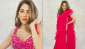 Bigg Boss babe Nikki Tamboli sets the oomph game on fire with her deep-neck Diwali look, fans sweat