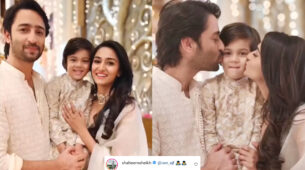 Shaheer Sheikh pampers a little boy, Erica Fernandes says “Humara Chota Monkey”