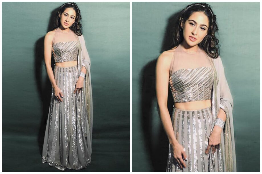 Shimmery Grey Lehengas Are Always A Good Idea! Sara Ali Khan Vs Kiara Advani: Whose Lehenga Would You Pick For Saturday Ceremony? - 0