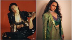 Slay the shimmery glittery blazer style the Jacqueline Fernandez and Sonakshi Sinha style to make an impact