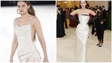 Slinky creamy white slip dress that broke the internet