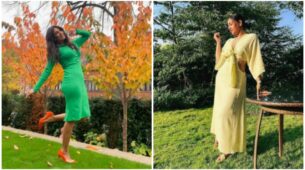 Sonakshi Sinha stuns in deep plunge neck yellow gown, Priyanka Chopra woos in green bodycon outfit, see pics