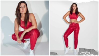 Spicy Red Hot: Kareena Kapoor is a ‘yummy mummy’, gives serious fitness flaunting abs in her red bralette and track pants