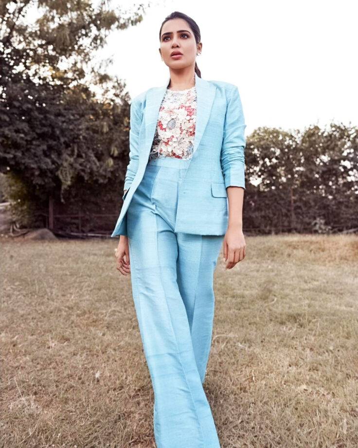 Stunning Samantha Ruth Prabhu Gives Major Boss Lady Vibes In Her Wide-Legged Pants, Take Fashion Cues - 0