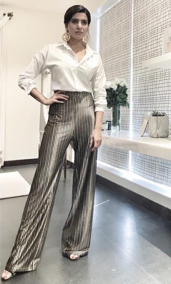 Stunning Samantha Ruth Prabhu Gives Major Boss Lady Vibes In Her Wide-Legged Pants, Take Fashion Cues - 1