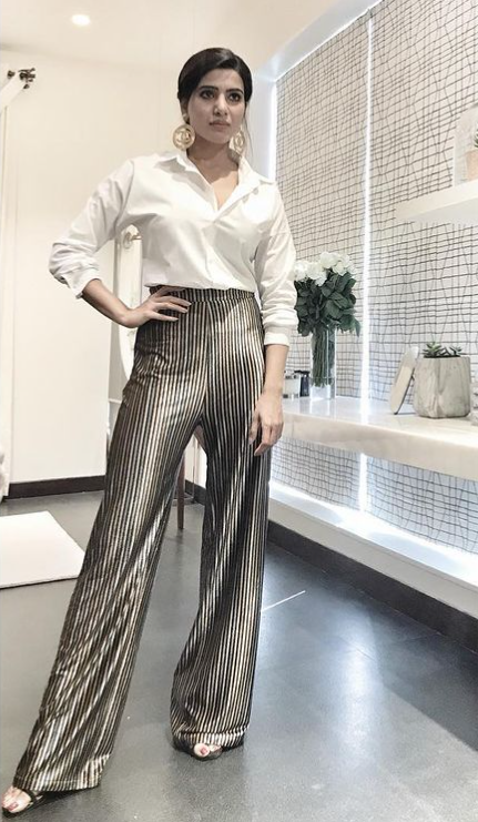 Style Game On Point: Check Out Samantha Ruth Prabhu Approved Ways To Style Your Wide-Legged Pants - 1