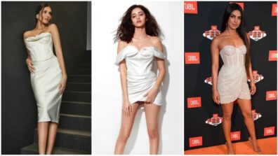 Tara Sutaria, Ananya Panday and Priyanka Chopra are hotties in white bodycon off-shoulder dress