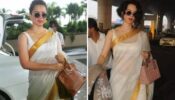 Thalaivi Star Kangana Ranaut Repeats Her Plain White Saree, But It’s The Expensive Hermes Bag That Looks Fascinating