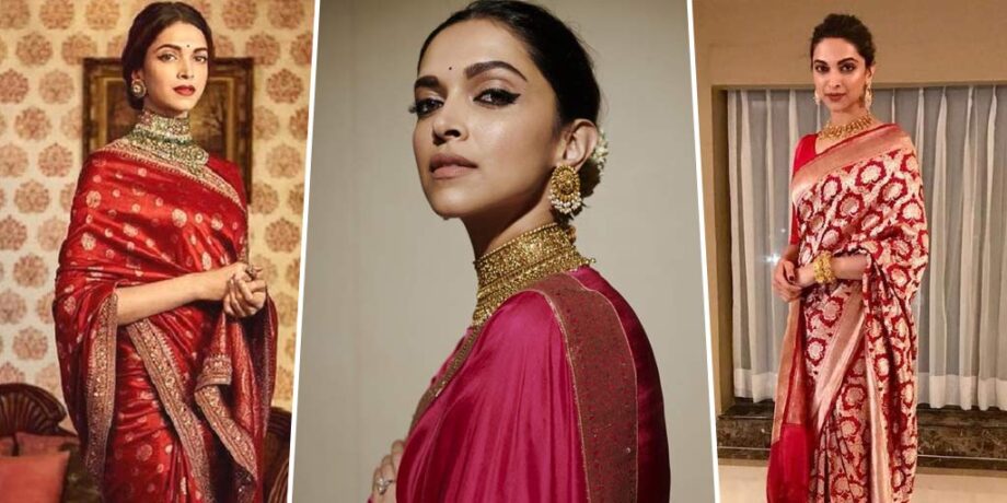 The Hotty Deepika Padukone’s Regal Silk Sarees You Would Like To Steal For Your Closet - 1