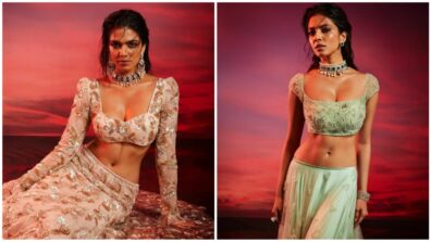 Trending: Malavika Mohanan raises the heat in deep-neck blouse and lehenga style, internet goes bananas