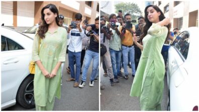 Videsi Turns Desi: Nora Fatehi raises the heat in ethnic green bodycon outfit, fans sweat