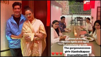 Viral Alert: Rekha joins Manish Malhotra, Janhvi Kapoor and Sara Ali Khan for ‘Diwali dinner’, see pics