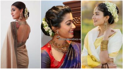 Want to ace the Floral Hair Bun? Learn from Keerthy Suresh, Rashmika Mandanna and Sai Pallavi