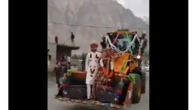 Watch: A Bride & Groom Taking A JCB Ride On The Wedding Day Has Went Crazy Viral & Left Netizens In Complete Awe