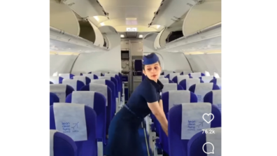 Watch: A Video Of An Indigo Air Hostess Dancing In An Empty Flight Has Went Viral Like A Wildfire On The Internet