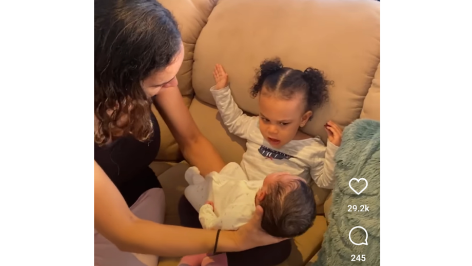 Watch : A Video Of Sister’s Reaction To Her Newborn Brother Is Hilariously Unexpected, Her Funny Reaction Has Gone Viral On Social Media 499111