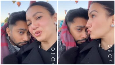 Watch Now: Gauahar Khan gives a romantic kiss to hubby Zaid Darbar in public, see viral footage