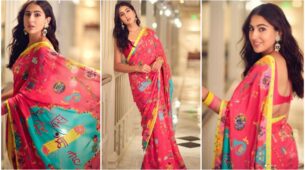 What A Beauty! Sara Ali Khan Looks Pretty In Her Custom ‘Mere Pass Maa Hai’ Saree, Fans Left In Awe