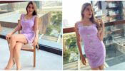 What A Hot Babe: KKK 11 hottie Nikki Tamboli flaunts her hot pair of legs in a super sensuous lavender midi dress, fans can’t stop drooling