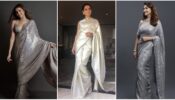 When Bollywood Beauties Looked Right Out Of A Dream In Brightening Silver Sarees; From Tara Sutaria To Madhuri Dixit