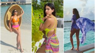 Which Of The 3 Colourful Swimwear From Sara Ali Khan’s Recent Maldives Trip Do You Like The Most? Rate Here