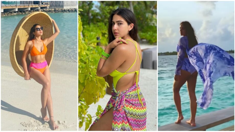 Which Of The 3 Colourful Swimwear From Sara Ali Khan's Recent Maldives Trip Do You Like The Most? Rate Here 496996
