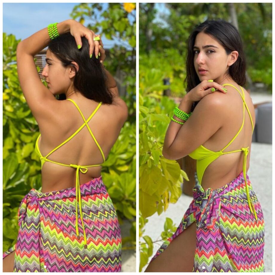 Which Of The 3 Colourful Swimwear From Sara Ali Khan’s Recent Maldives Trip Do You Like The Most? Rate Here - 0