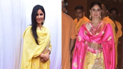 Would You Style Your Yellow Desi Look With A Yellow Dupatta Like Katrina Kaif Or A Pink Dupatta Like Kareena Kapoor?