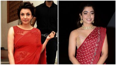 Rashmika Mandanna Vs Kajal Aggarwal: Hot Naris In Beautiful Red Sarees